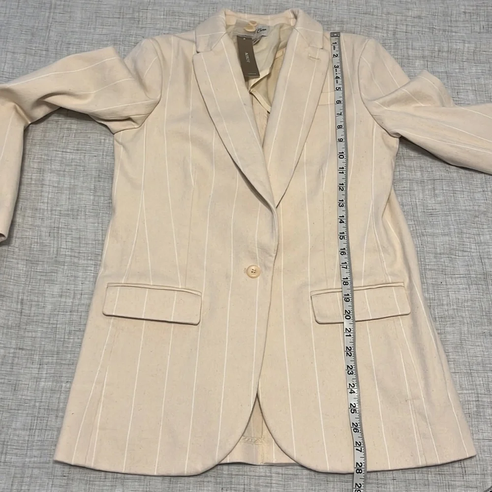 NWT J Crew Alfie blazer in natural denim stripe - Picture 11 of 12